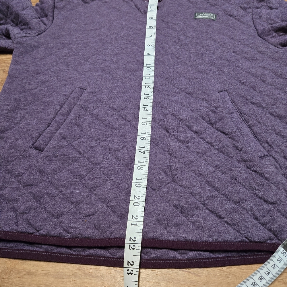 Eddie Bauer Purple Quilted Zip-Up Sweatshirt - Picture 5 of 7
